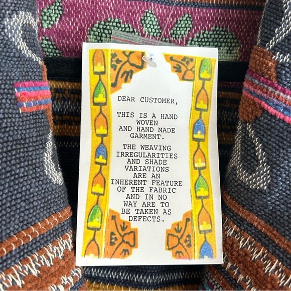 Bagatelle XL NWT Multicolor Striped Tapestry Women's Jacket Boho Southwestern - Picture 4 of 14